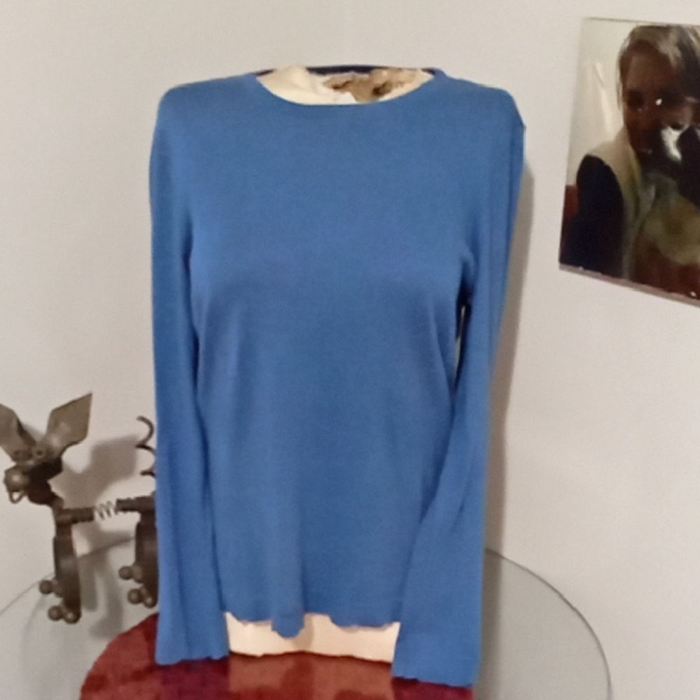 J. McLaughlin Vibrant Blue Knit Sweater
